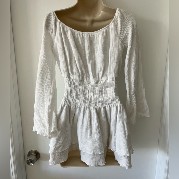 Long Sleeve Tiered Skirt Mini Dress (Majorelle) - Picture 9 of 12